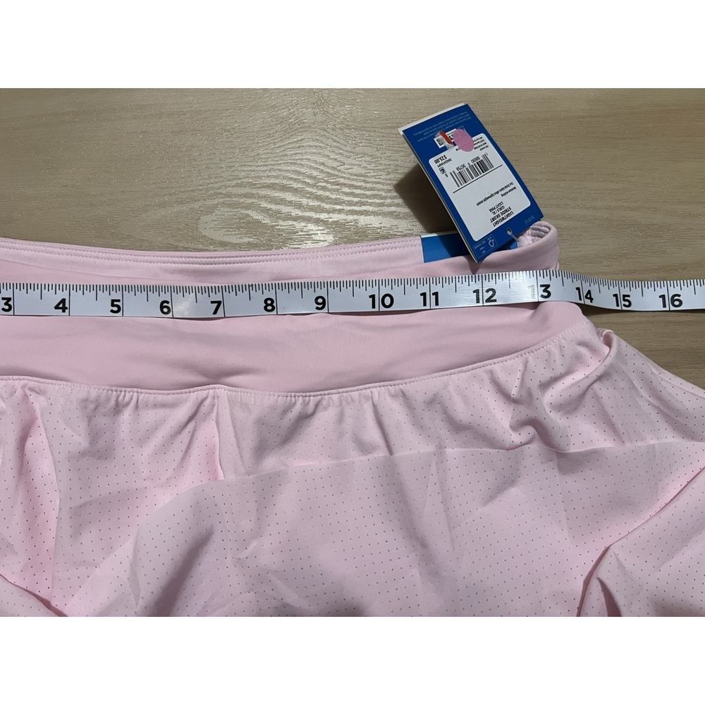 DSG Girls Lightweight Stride Skort Light Pink Perforated Ruffle Youth Size XL - Picture 5 of 6